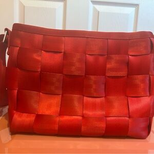Harveys Red Woven Crossbody Bag